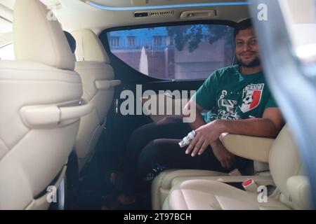 Shakib Al Hasan, le bangladais ace All-Round, arrive au siège du Bangladesh Cricket Board (BCB) pour la première fois depuis son retour de Wor Banque D'Images