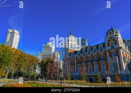 Madrid, Espagne, 18 novembre 2023, Royal Asturian Mines Company Building Banque D'Images