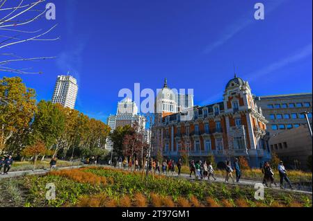 Madrid, Espagne, 18 novembre 2023, Royal Asturian Mines Company Building Banque D'Images