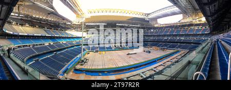 MADRID, ESPAGNE - 16 NOVEMBRE 2023 : travaux de rénovation dans le stade Santiago Bernabeu, Real Madrid Banque D'Images