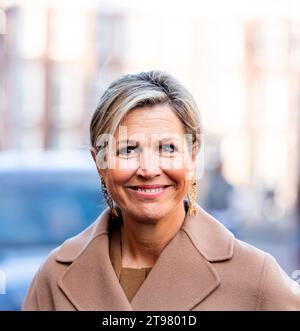 La Haye, pays-Bas. 23 novembre 2023. LA HAYE, PAYS-BAS - NOVEMBRE 23 : la reine Maxima des pays-Bas participe à une réunion du programme de circonscription du ministère des Finances sur l'éducation financière et la santé financière à la Maison Johan de Witt le 23 novembre 2023 à la Haye, pays-Bas. Crédit : Patrick van Katwijk/dpa/Alamy Live News Banque D'Images