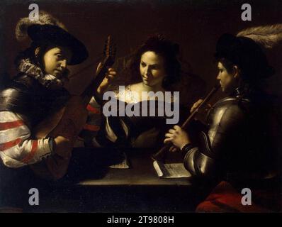 Concert vers 1630 de Mattia Preti Banque D'Images