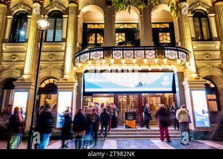 Le London Palladium Theatre de nuit, Argyll Street, Londres, Royaume-Uni Banque D'Images