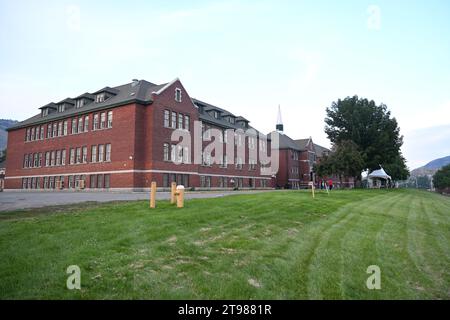 Kamloops, BC, Canada - 16 juillet 2023 : pensionnat indien de Kamloops. Banque D'Images