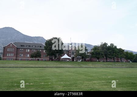 Kamloops, BC, Canada - 16 juillet 2023 : pensionnat indien de Kamloops. Banque D'Images