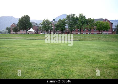 Kamloops, BC, Canada - 16 juillet 2023 : pensionnat indien de Kamloops. Banque D'Images