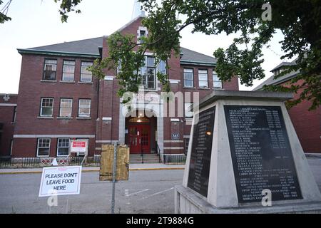 Kamloops, BC, Canada - 16 juillet 2023 : pensionnat indien de Kamloops. Banque D'Images