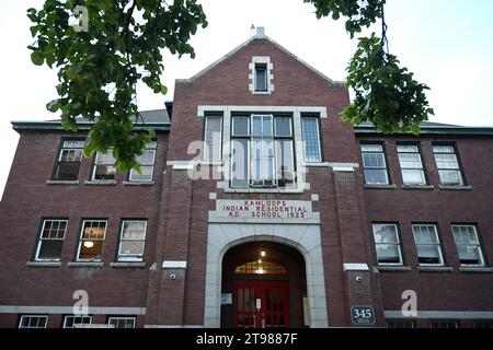 Kamloops, BC, Canada - 16 juillet 2023 : pensionnat indien de Kamloops. Banque D'Images