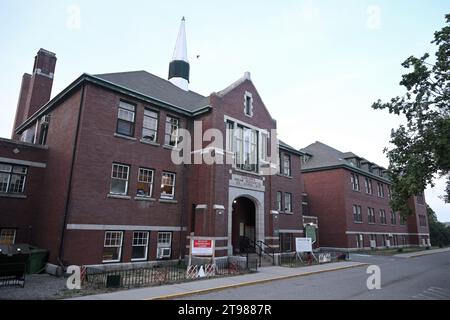 Kamloops, BC, Canada - 16 juillet 2023 : pensionnat indien de Kamloops. Banque D'Images