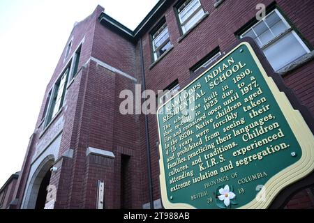 Kamloops, BC, Canada - 16 juillet 2023 : pensionnat indien de Kamloops. Banque D'Images