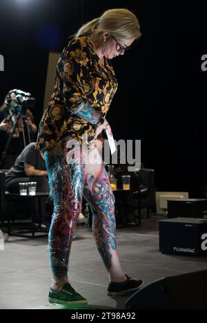 Tattoo convention à Varsovie 2019 montrant l'art et l'artisanat d'artistes tatoueurs professionnels. Banque D'Images