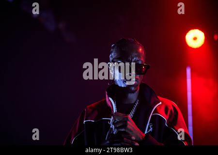 Londres, Angleterre, 22 novembre 2023. Unknown T (Daniel Richie Lena), rappeur britannique, joue un concert à Koko, Londres. Banque D'Images