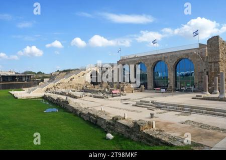 Nouveau musée à Césarée, Israël Banque D'Images