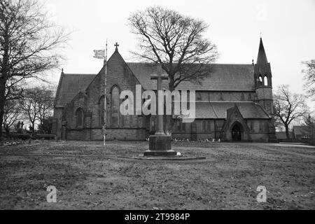 Une vue de l'église St Peters d'Angleterre, sur Harpers Lane, Chorley, Lancashire, Royaume-Uni, Europe Banque D'Images