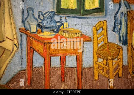 Détail de la peinture de Van Gogh au Musée d'Orsay, Paris, France. Banque D'Images