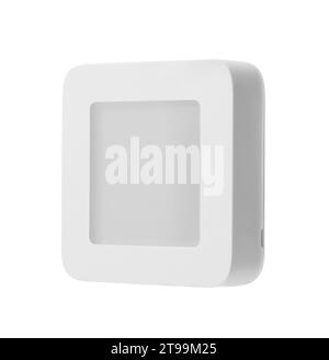 Un thermostat isolé sur blanc. Système de maison intelligente Banque D'Images
