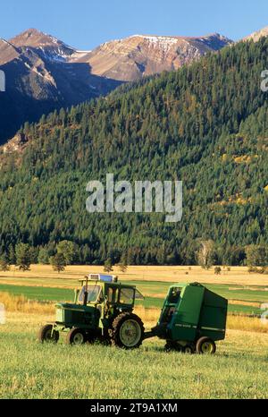 Ranchland au nord d'Enterprise, comté de Wallowa, Oregon Banque D'Images