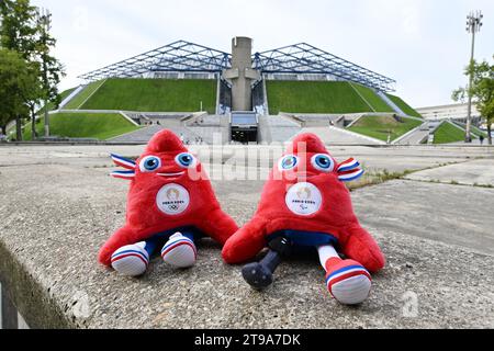 Vue générale de la Bercy Arena (Accor Arena) à Paris, France le 26 septembre 2023. La Bercy Arena accueillera les épreuves de gymnastique et de basket-ball des Jeux olympiques d’été de 2024. Crédit : MATSUO.K/AFLO SPORT/Alamy Live News Banque D'Images