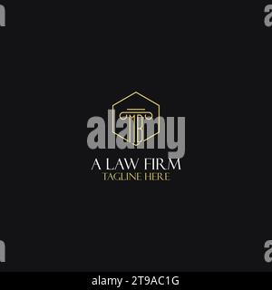 Conception d'initiales de monogramme MB pour les idées de logo juridique, avocat, avocat et cabinet d'avocats Illustration de Vecteur