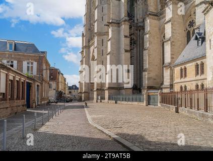Impression d'Amiens, ville et commune du nord de la France. Elle est la capitale du département de la somme dans la région des hauts-de-France Banque D'Images