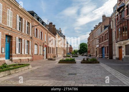 Impression d'Amiens, ville et commune du nord de la France. Elle est la capitale du département de la somme dans la région des hauts-de-France Banque D'Images