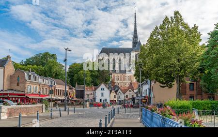 Impression d'Amiens, ville et commune du nord de la France. Elle est la capitale du département de la somme dans la région des hauts-de-France Banque D'Images