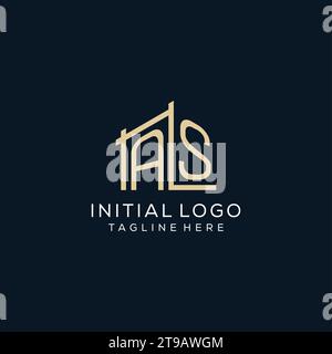 Initial COMME logo, graphique vectoriel de conception de logo architectural et de construction propre et moderne Illustration de Vecteur