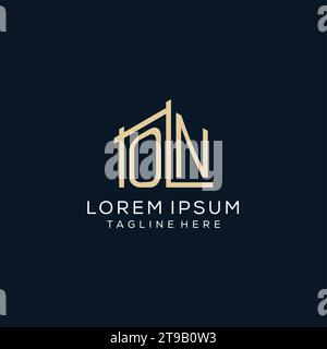 Initial SUR le logo, graphique vectoriel de conception de logo architectural et de construction propre et moderne Illustration de Vecteur