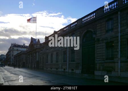 Paris, France - janvier 16 2018 : le Palais de l'Élysée est la résidence officielle du Président de la République depuis 1848. Banque D'Images