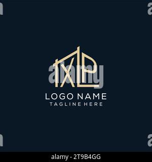 Logo XP initial, graphique vectoriel de conception de logo architectural et de construction propre et moderne Illustration de Vecteur