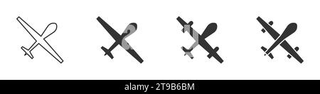 Icône de drone militaire. Illustration vectorielle Illustration de Vecteur