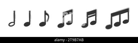 Notes de musique signes dessinés à la main. Illustration vectorielle Illustration de Vecteur