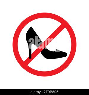 Signe talons hauts interdits. Illustration vectorielle Illustration de Vecteur