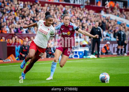 Match de Barclays Women's Super League entre Aston Villa Women et Manchester United Women à Villa Park, Birmingham. Banque D'Images