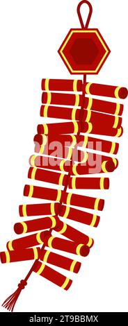 Elément pétard lunaire du nouvel an. Illustration vectorielle. Illustration de Vecteur