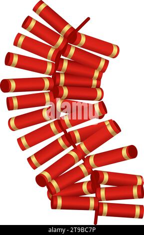 Elément pétard lunaire du nouvel an. Illustration vectorielle. Illustration de Vecteur