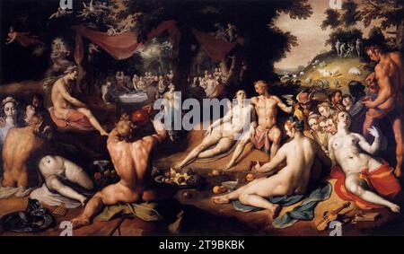 Le mariage de Peleus et Thetis 1593 par Cornelis Van Haarlem Banque D'Images