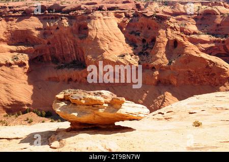 Collines environnantes et vallée près de l'entrée ou du début de la Nation Navajo Canyon de Chelly Banque D'Images