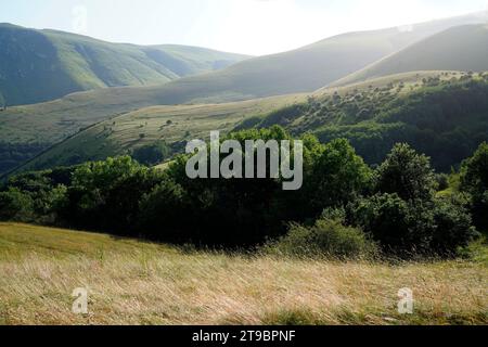 Litlle Tibet, Gran Sasso et Monti della Laga National Park, provinces de Teramo, l'Aquila, Pescara, région des Abruzzes, Italie Banque D'Images