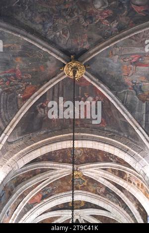 Cathédrale de Mondonedo, romane, gothique et baroque. Peintures. Lugo, Galice, Espagne. Banque D'Images