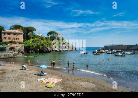 Un après-midi en face de la mer à Gênes sur une journée merveilleuse Banque D'Images