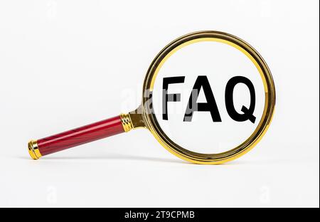 FAQ, Q et R, QA concept. Questions et réponses Banque D'Images