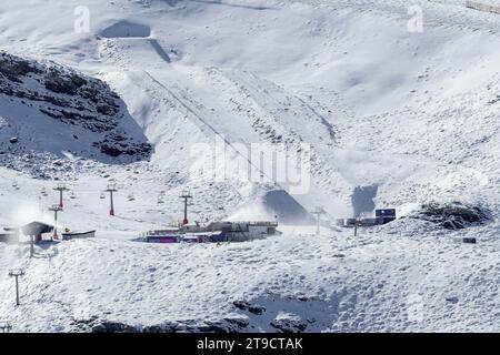 piste de snowboard dans la station de ski sierra nevada, europe, Banque D'Images