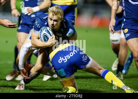 24 novembre 2023 ; AJ Bell Stadium, Salford, Lancashire, Angleterre; Gallagher Premiership Rugby, sale Sharks versus Bath ; Arron Reed de sale Sharks Banque D'Images