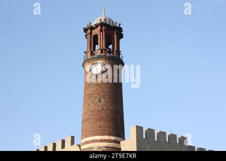 La tour de l'horloge à la forteresse, Erzurum, Turquie Banque D'Images