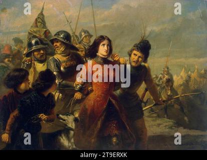 Prise de Jeanne d'Arc en 1847-52 par Adolphe-Alexandre Dillens Banque D'Images