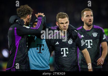 Cologne, Allemagne. 24 novembre 2023. Leon Goretzka (Muenchen), Serge Gnabry (Muenchen), Joshua Kimmich (Muenchen), Harry Kane (Muenchen) 1. FC Köln - FC Banque D'Images