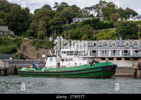 Port de Cork bateau remorqueur DSG 'Alex' amarré dans la ville portuaire de Cobh, comté de Cork, Irlande. Banque D'Images