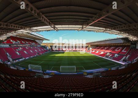 Bristol, Royaume-Uni. 25 novembre 2023. Vue générale Ashton Gate lors du Sky Bet Championship Match Bristol City vs Middlesbrough à Ashton Gate, Bristol, Royaume-Uni, le 25 novembre 2023 (photo de Craig Anthony/News Images) à Bristol, Royaume-Uni le 11/25/2023. (Photo Craig Anthony/News Images/Sipa USA) crédit : SIPA USA/Alamy Live News Banque D'Images