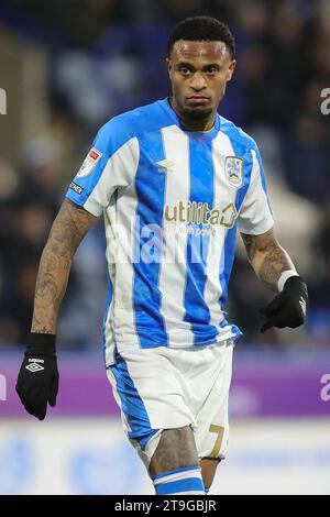 Huddersfield, Royaume-Uni. 25 novembre 2023. Delano Burgzorg #7 de Huddersfield Town pendant le match du championnat Sky Bet Huddersfield Town vs Southampton au John Smith's Stadium, Huddersfield, Royaume-Uni, le 25 novembre 2023 (photo de James Heaton/News Images) à Huddersfield, Royaume-Uni le 11/25/2023. (Photo de James Heaton/News Images/Sipa USA) crédit : SIPA USA/Alamy Live News Banque D'Images